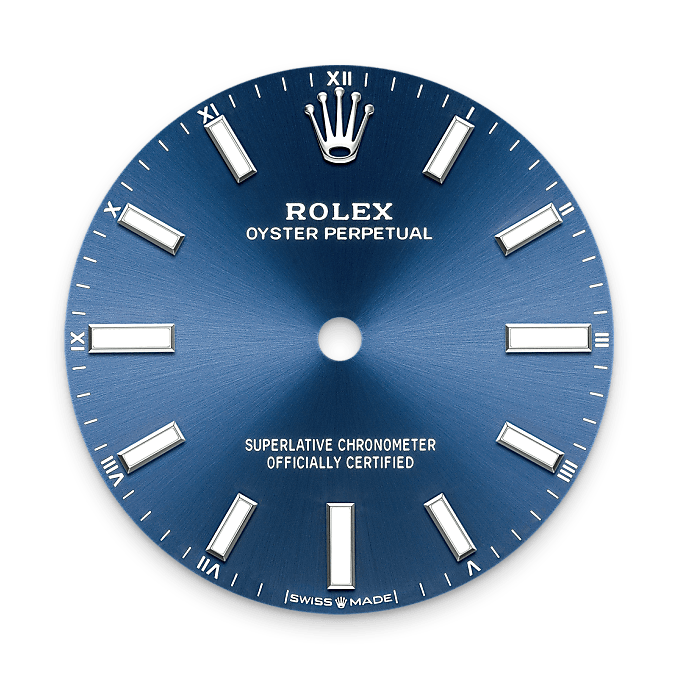 Rolex Oyster Perpetual 34 Strahlend blaues Zifferblatt