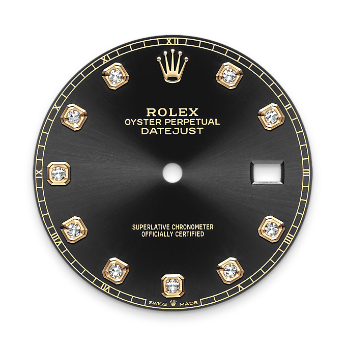 Rolex Datejust 41 Strahlend schwarzes Zifferblatt