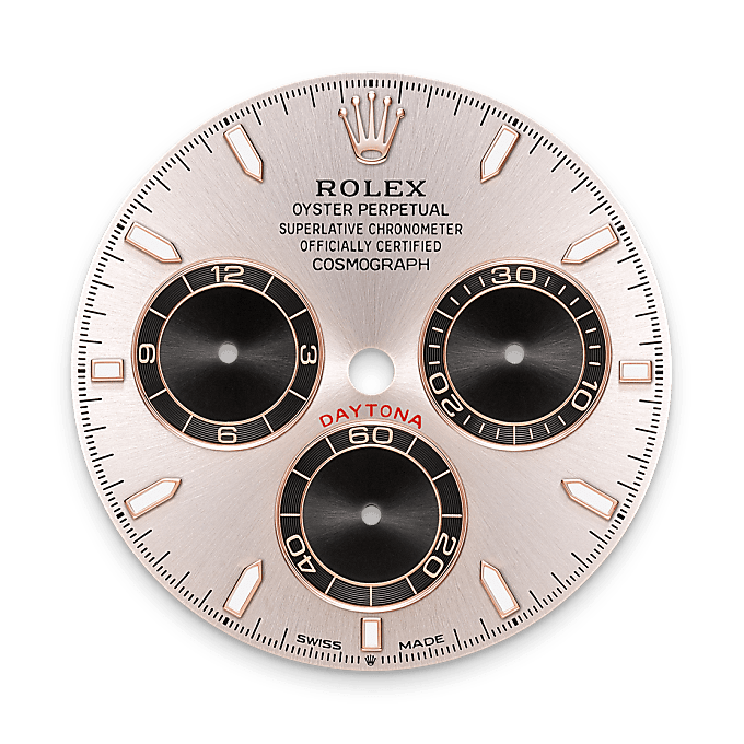 Rolex Cosmograph Daytona Zifferblatt in Sundust und strahlend Schwarz