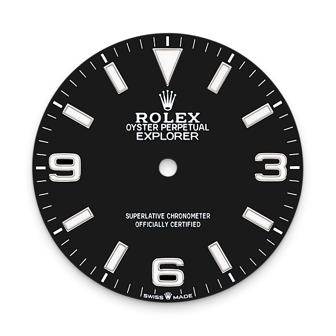 Rolex Explorer 40 Schwarzes Zifferblatt