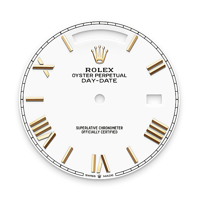 Rolex Day-Date 40 Weißes Zifferblatt