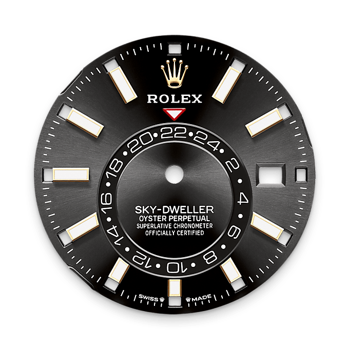 Rolex Sky-Dweller Strahlend schwarzes Zifferblatt